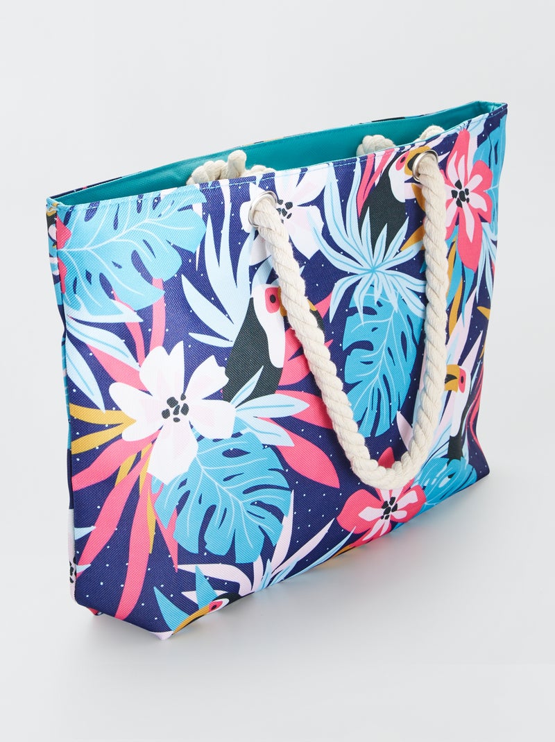 Sac de plage avec imprimé Bleu - Kiabi