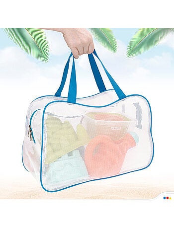 Sac de plage avec seau et accessoires color beach