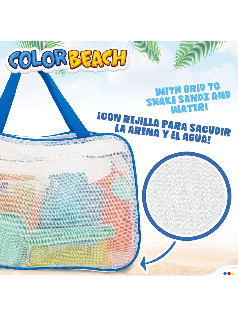 Sac de plage avec seau et accessoires color beach N/A - Kiabi