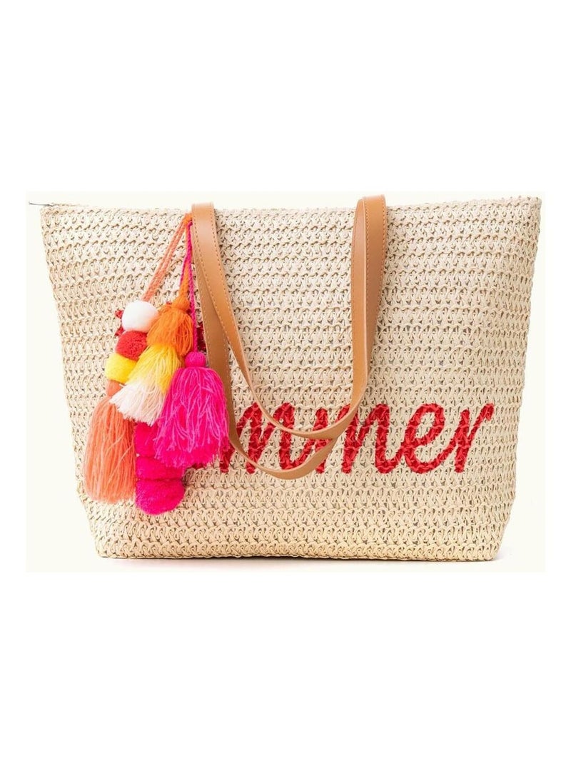 Sac de plage DL-AGATHE Beige - Kiabi