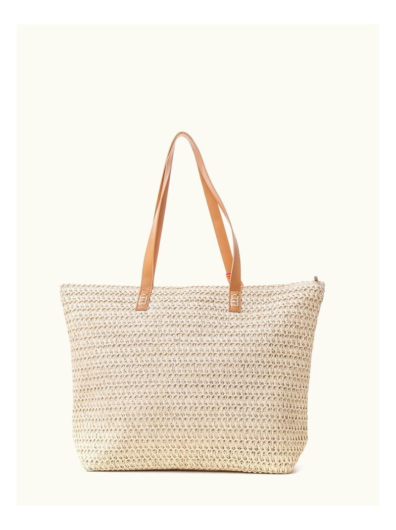 Sac de plage DL-AGATHE Beige - Kiabi