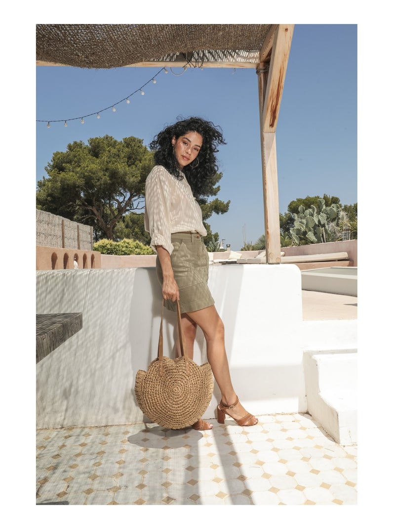 Sac de plage DL-ALBANE Beige - Kiabi