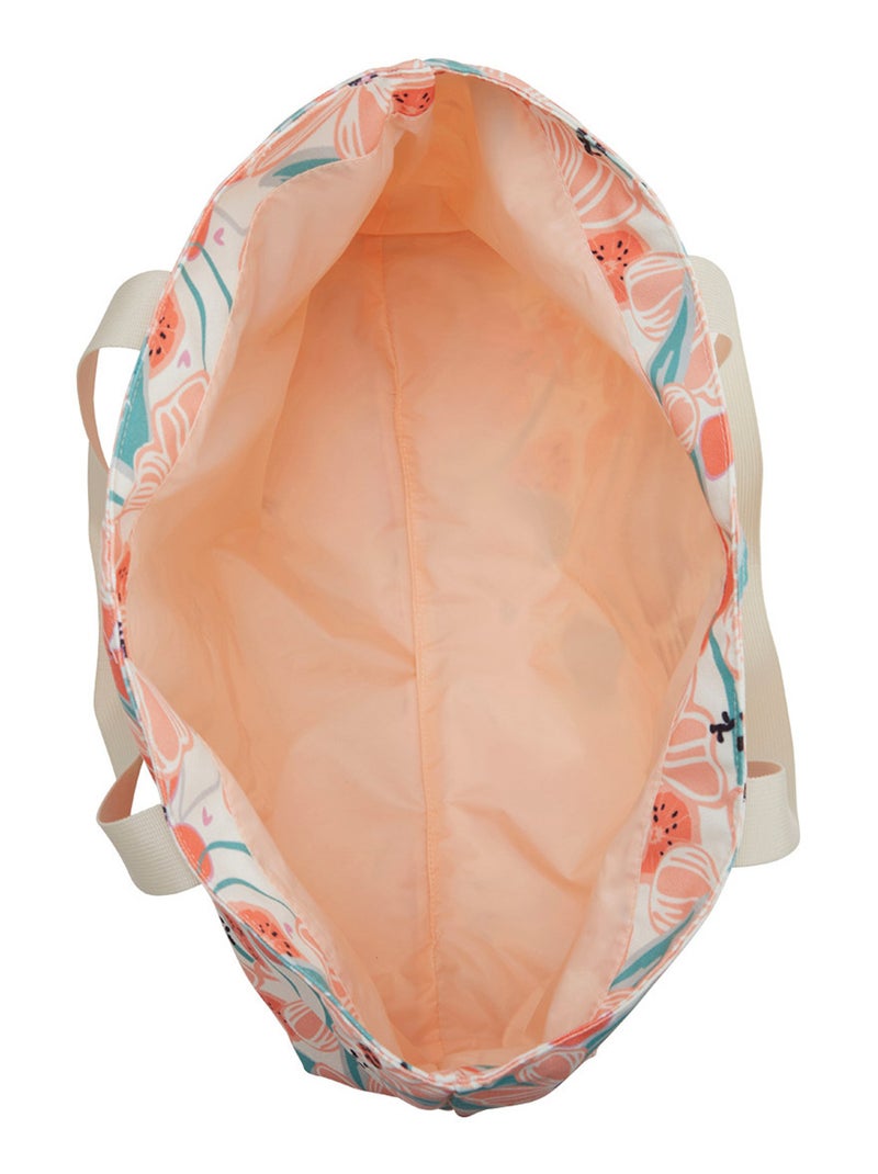 Sac de plage Fleur Ecru - Kiabi