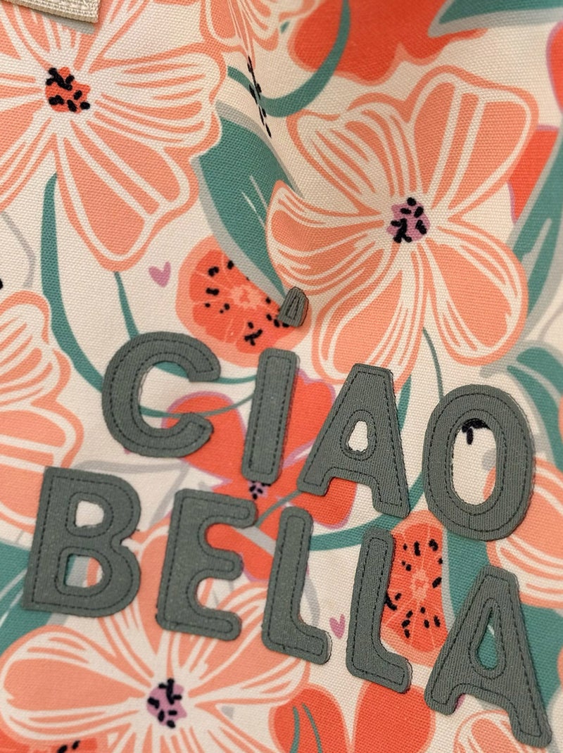 Sac de plage Fleur Ecru - Kiabi