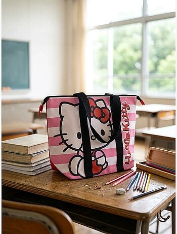 Sac de plage grand format en polyester Hello Kitty Sanrio