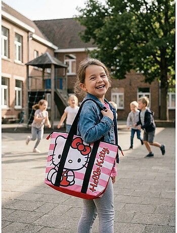 Sac de plage grand format en polyester Hello Kitty Sanrio