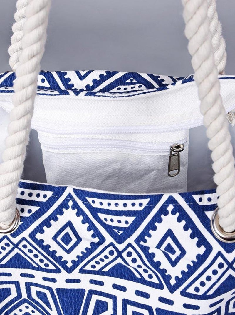 Sac de plage Joana Bleu marine - Kiabi