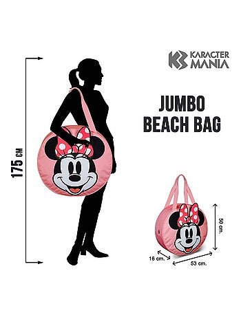 Sac de Plage Jumbo - Disney Minnie Mouse Face - Multicolore - Taille Unique