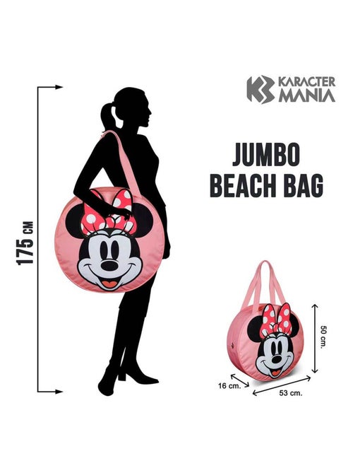 Sac de Plage Jumbo - Disney Minnie Mouse Face - Multicolore - Taille Unique - Kiabi