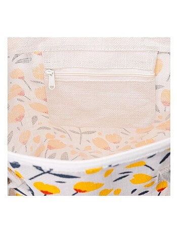 Sac de plage jute 41 x 53 cm Bouton d or