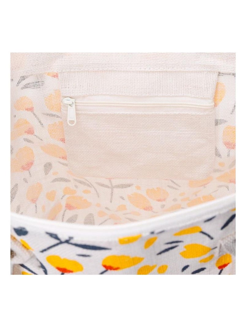 Sac de plage jute Bouton d or Jaune - Kiabi