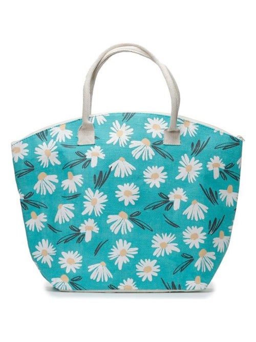 Sac de plage jute Marguerites - Kiabi