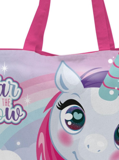 Sac de plage  Licorne Unicorn Love avec fermeture éclair - Kiabi