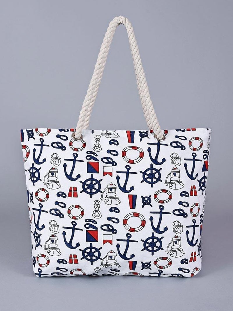 Sac de plage Marina Bleu marine - Kiabi