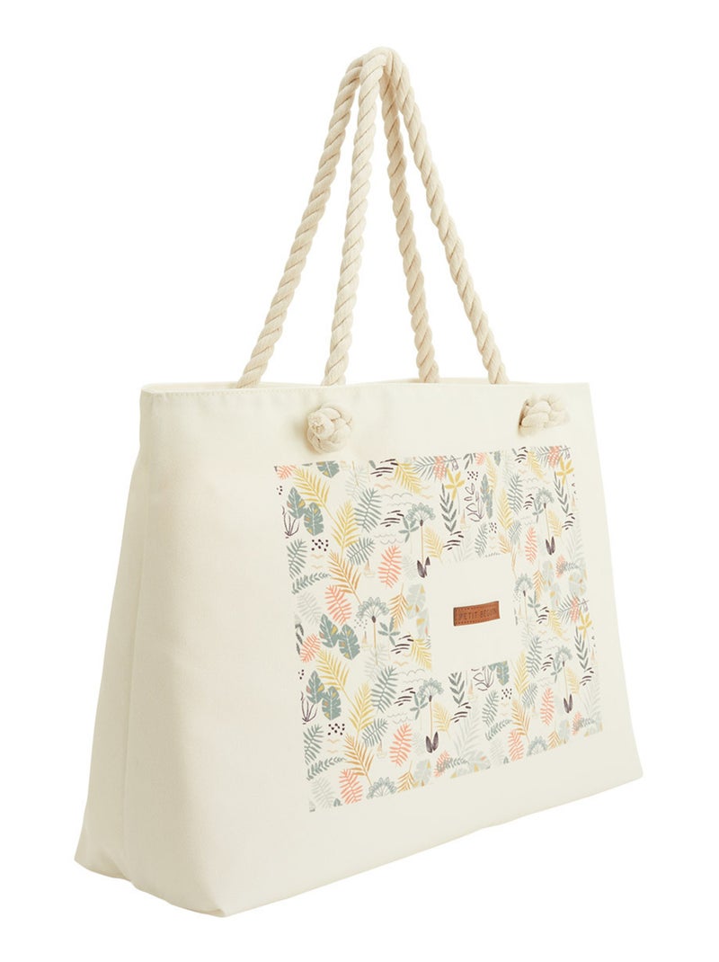 Sac de plage Mio Ecru - Kiabi