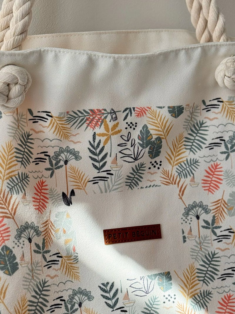 Sac de plage Mio Ecru - Kiabi