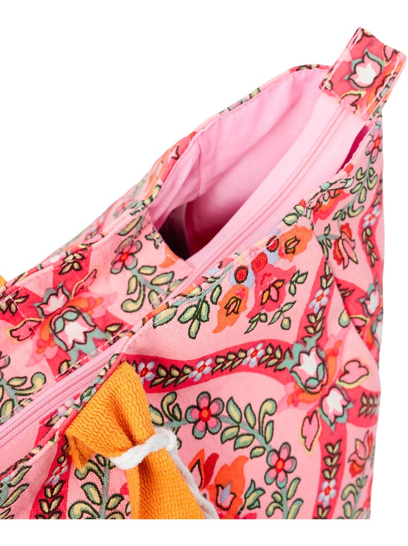Sac de plage Pompom Jaune - Kiabi