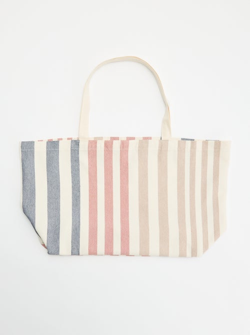 Sac de plage rayé - Kiabi