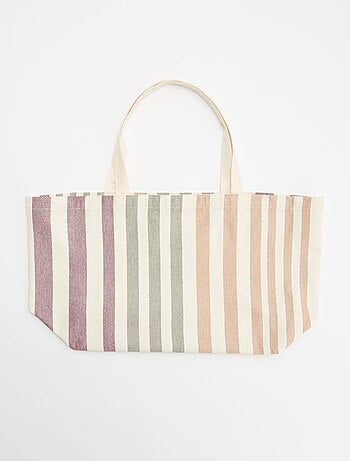 Sac de plage rayé