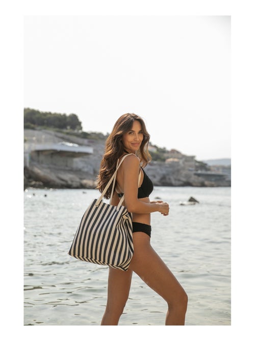 Sac de plage rayures marine DL-CELIA - Kiabi