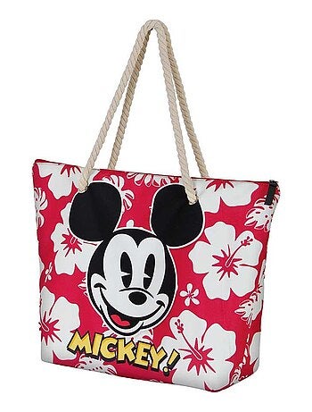 Sac de Plage Soleil - Disney Mickey Mouse Hawaii - Rouge - Taille Unique