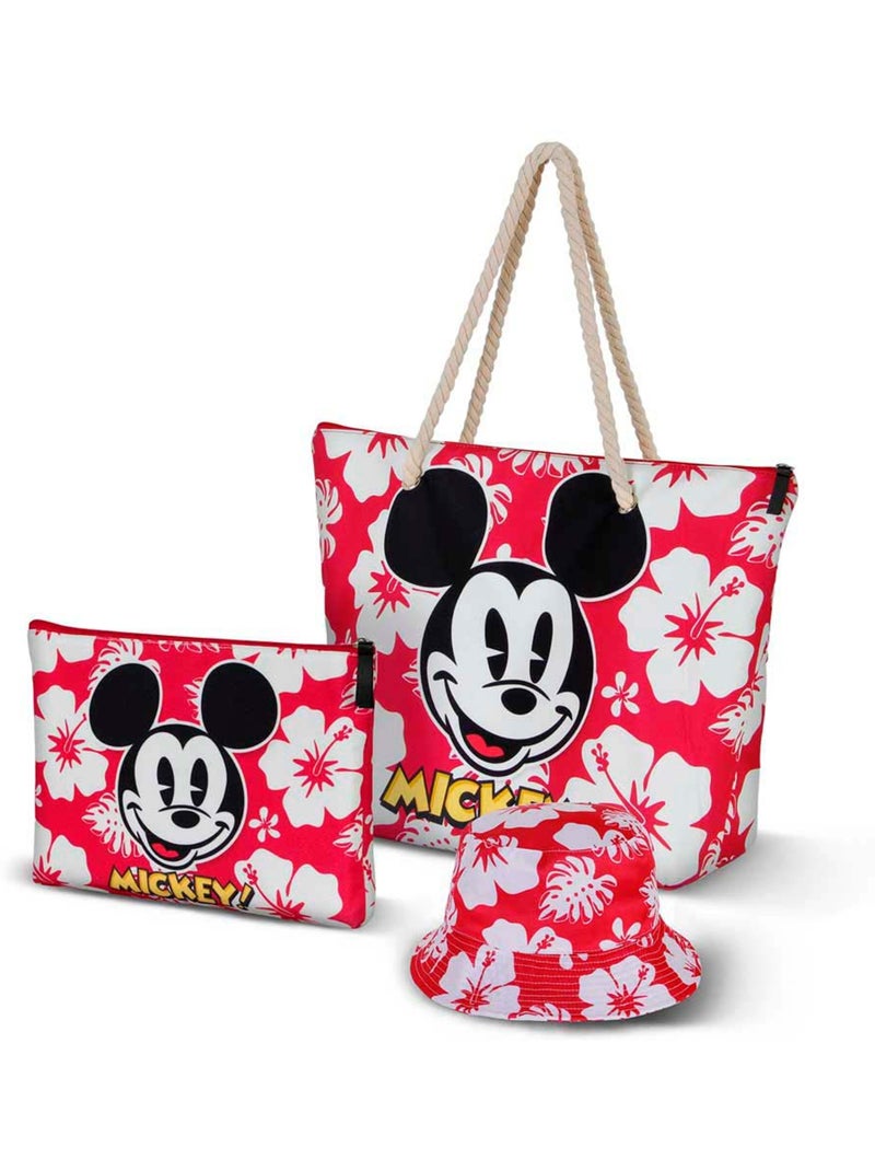 Sac de Plage Soleil - Disney Mickey Mouse Hawaii - Rouge - Taille Unique Rouge - Kiabi