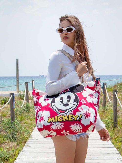 Sac de Plage Soleil - Disney Mickey Mouse Hawaii - Rouge - Taille Unique - Kiabi