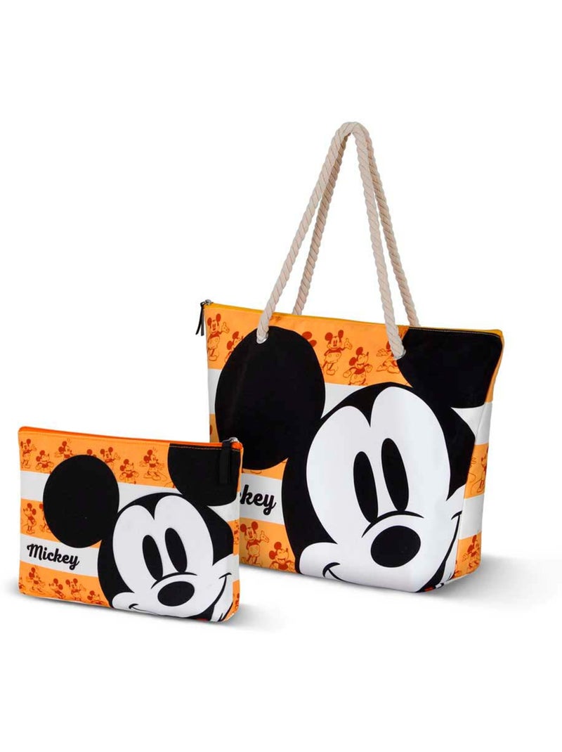 Sac de Plage Soleil - Disney Mickey Mouse Orange - Orange - Taille Unique Orange - Kiabi