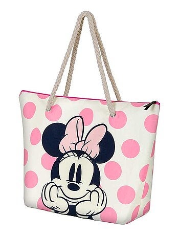 Sac de Plage Soleil - Disney Minnie Mouse Dots - Rose - Taille Unique