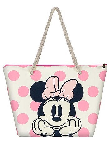 Sac de Plage Soleil - Disney Minnie Mouse Dots - Rose - Taille Unique