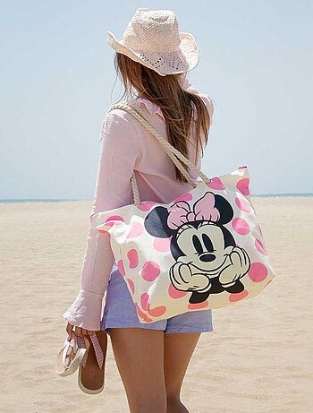Sac de Plage Soleil - Disney Minnie Mouse Dots - Rose - Taille Unique
