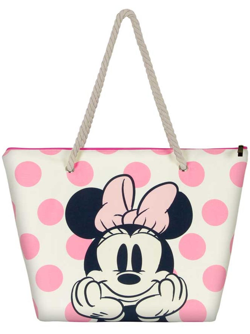 Sac de Plage Soleil - Disney Minnie Mouse Dots - Rose - Taille Unique Rose - Kiabi