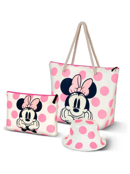 Sac de Plage Soleil - Disney Minnie Mouse Dots - Rose - Taille Unique - Kiabi