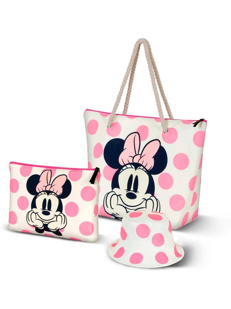 Sac de Plage Soleil - Disney Minnie Mouse Dots - Rose - Taille Unique Rose - Kiabi