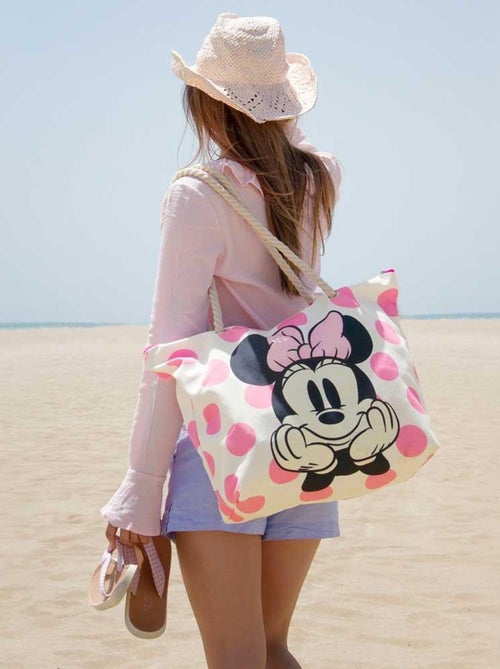 Sac de Plage Soleil - Disney Minnie Mouse Dots - Rose - Taille Unique - Kiabi