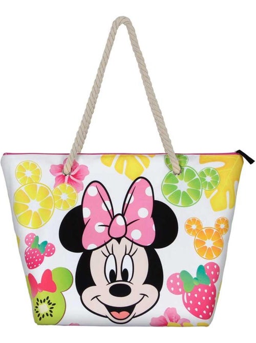 Sac de Plage Soleil - Disney Minnie Mouse Fruits - Multicolore - Taille Unique - Kiabi