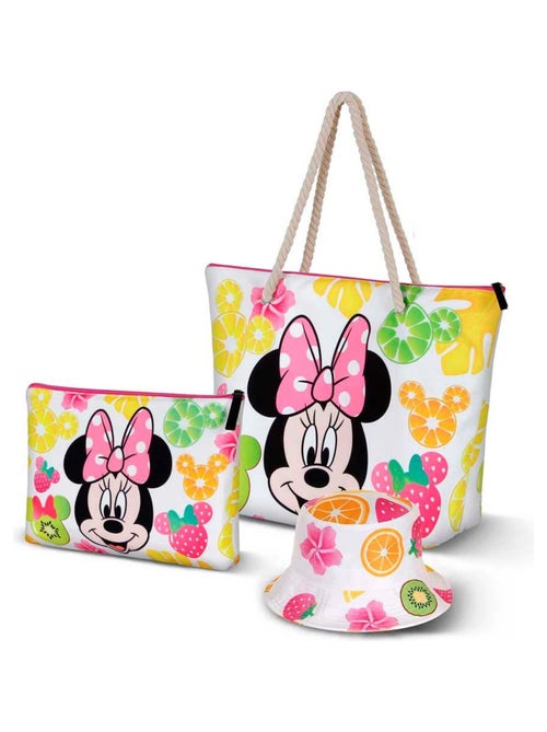 Sac de Plage Soleil - Disney Minnie Mouse Fruits - Multicolore - Taille Unique - Kiabi