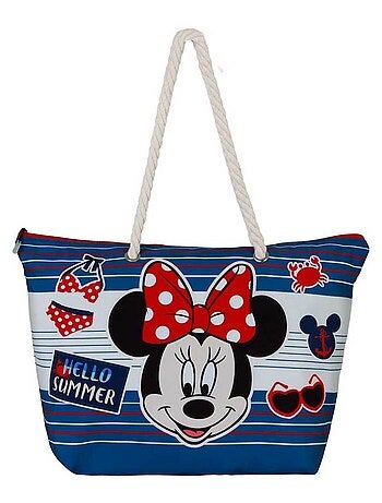 Sac de Plage Soleil - Disney Minnie Mouse Summer - Bleu - Taille Unique