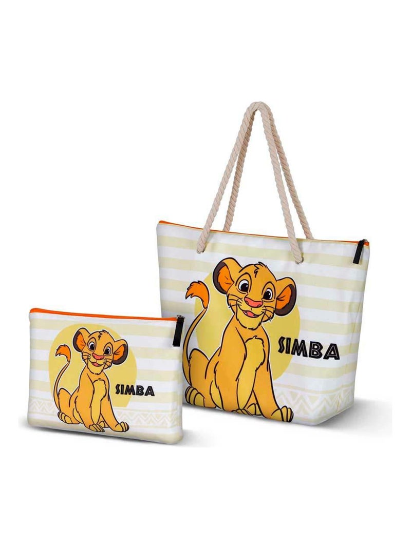 Sac de Plage Soleil - Disney Roi Lion Sunset - Blanc - Taille Unique Blanc - Kiabi