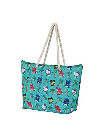 Sac de Plage Soleil - Hello Kitty Palms - Turquoise - Taille Unique