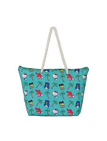 Sac de Plage Soleil - Hello Kitty Palms - Turquoise - Taille Unique