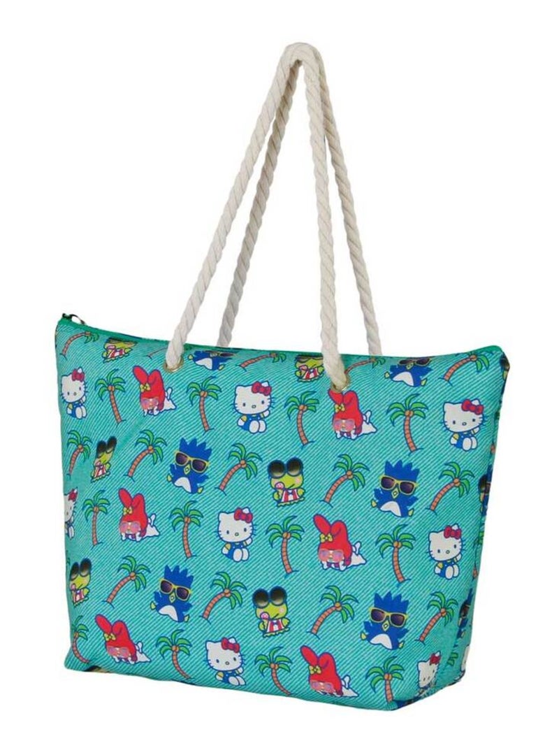 Sac de Plage Soleil - Hello Kitty Palms Bleu turquoise - Kiabi