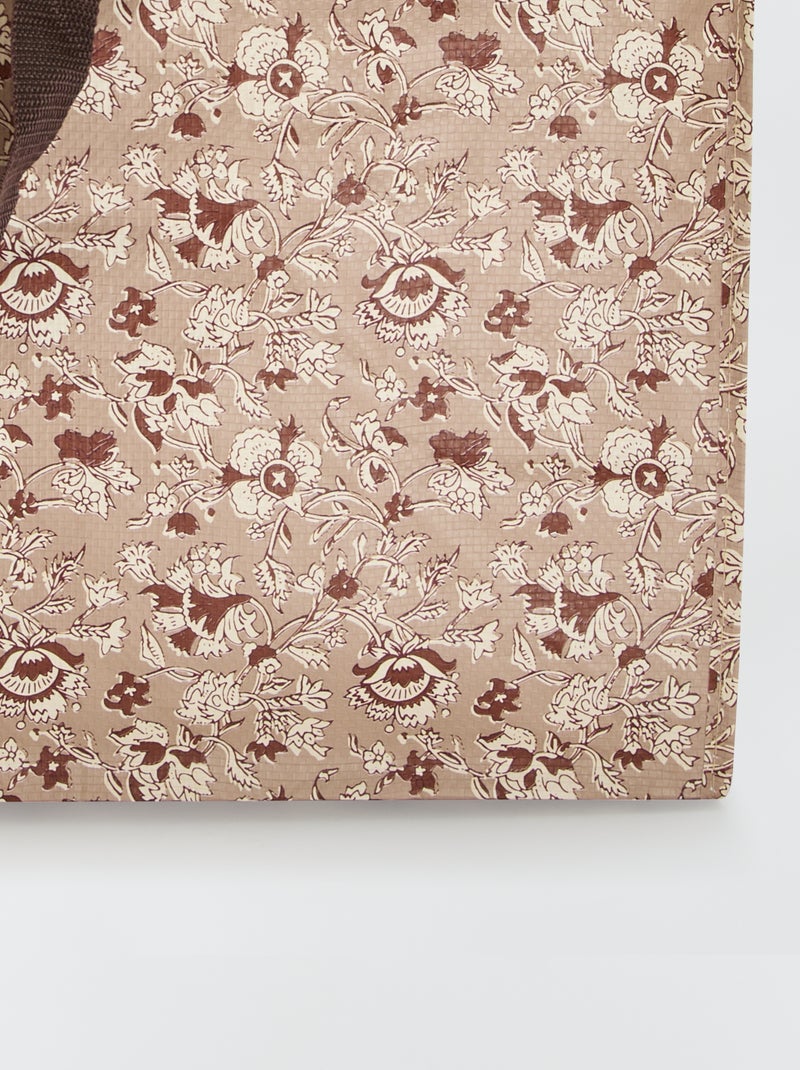 Sac de rangement imprimé Beige - Kiabi