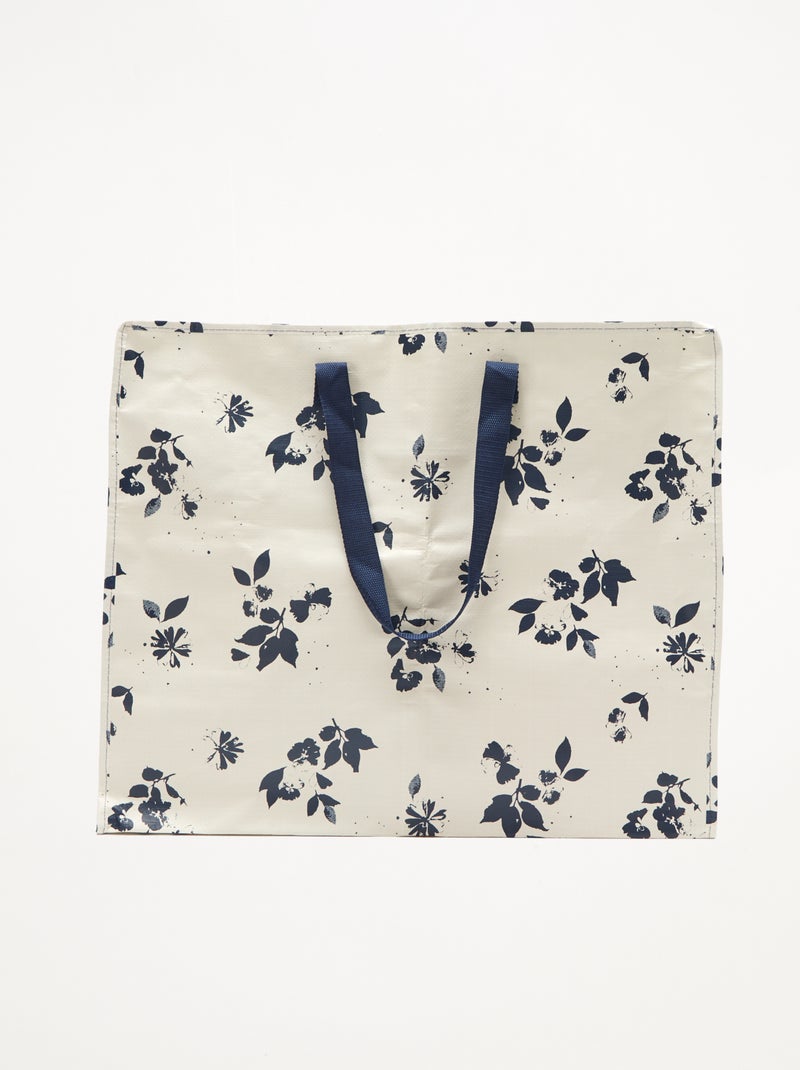 Sac de rangement imprimé Crème/bleu - Kiabi