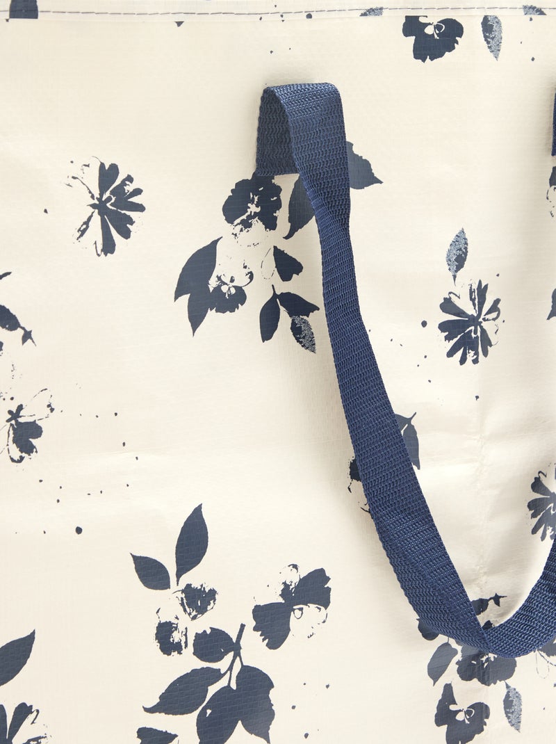 Sac de rangement imprimé Crème/bleu - Kiabi