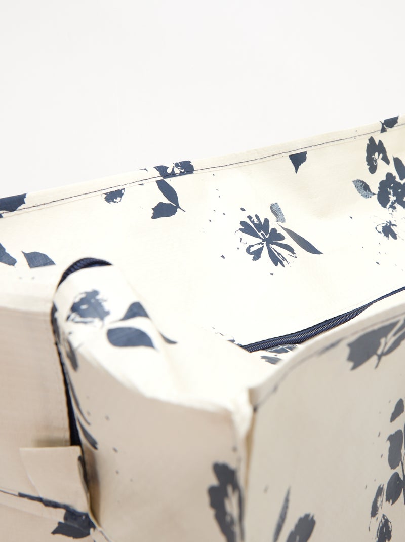 Sac de rangement imprimé Crème/bleu - Kiabi
