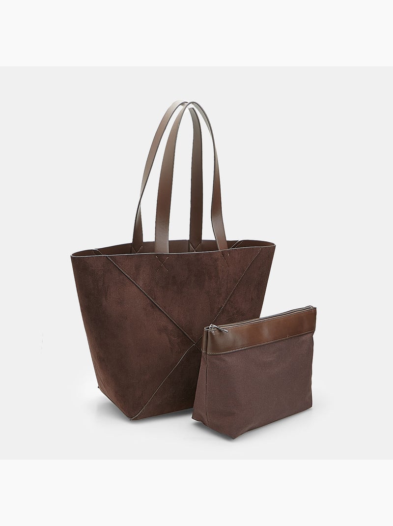 Sac de shopping BATA Marron - Kiabi