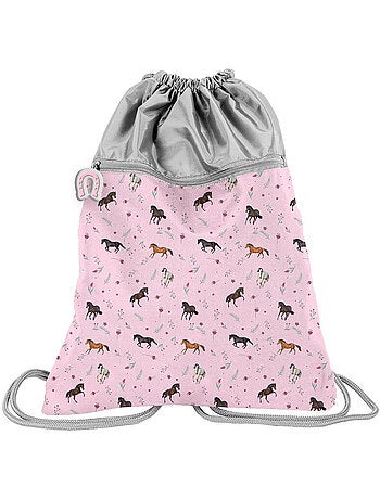 Sac de sport enfant CHEVAL avec cordons type sac à dos – 45 x 34 cm