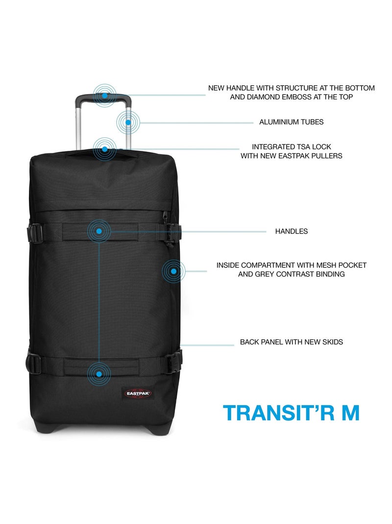 Sac de voyage roulettes Eastpak Transit'R M Noir Kiabi