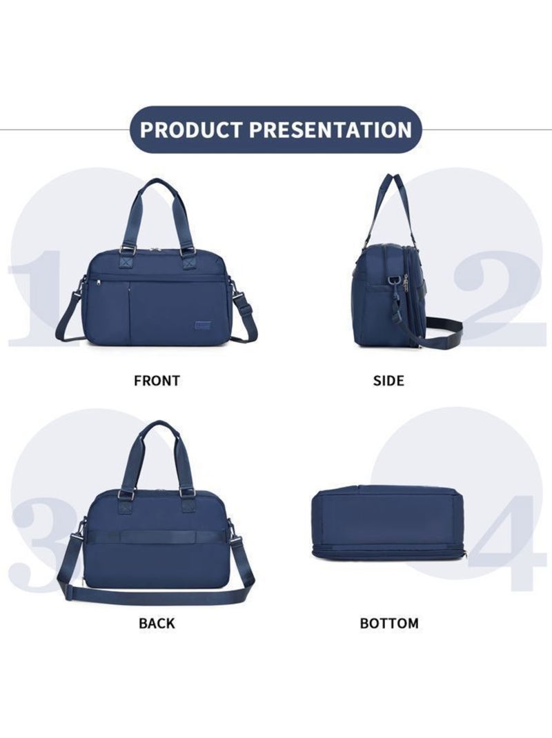 Sac de voyage 24x28x43 cm grande capacité bandoulière trolley Bleu - Kiabi